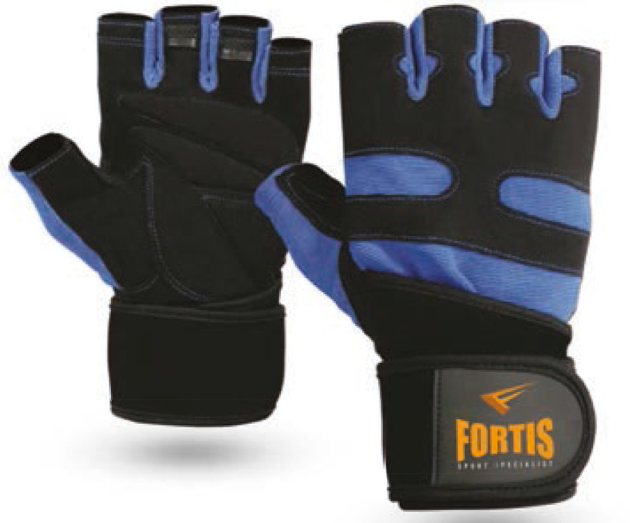 Guante de Pesas LARGE Fortis Scorpion Negro/Azul