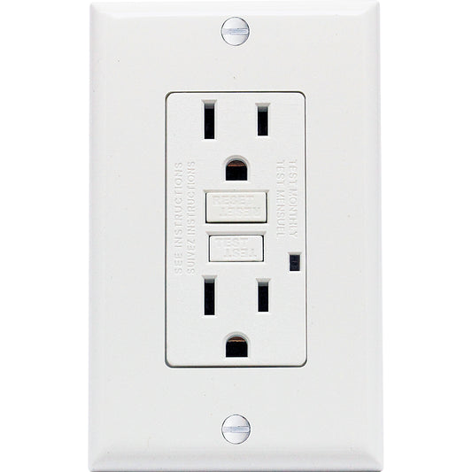 Toma Doble 15A GFCI Eagle GF15W Blanco