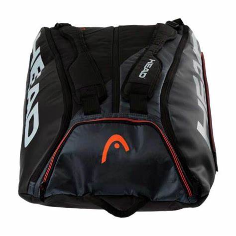  HEAD Tour Team - Mochila de tenis con 2 bolsas de transporte  con correas acolchadas para los hombros y compartimento para zapatos, color  negro y gris. : Deportes y Actividades al