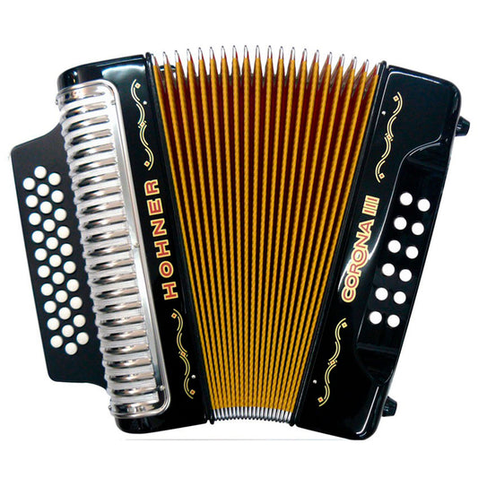 Acordeón Corona III A5701 ADG (La-Re-Sol) Hohner Negro