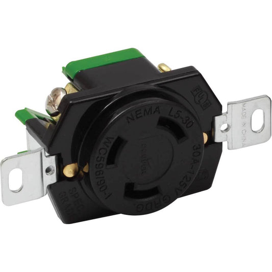 Toma (Twistlock) 30A Eagle L530R Negro (Grado Industrial)