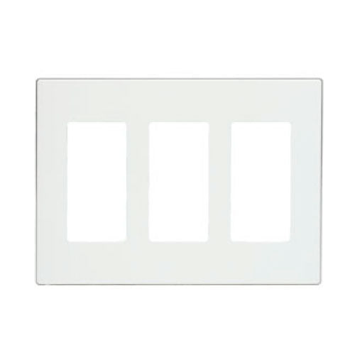 TAPA DECORA 3 GANG S/TORNILLO BLANCO