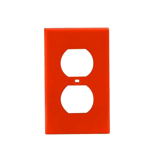 Tapa Plástica Toma Doble Leviton 80703-ORG Naranja
