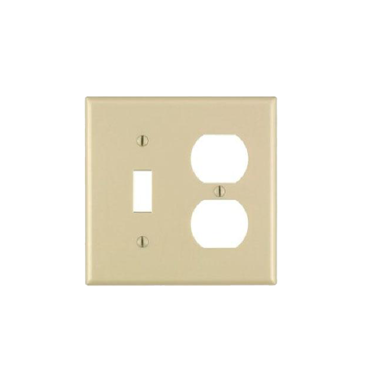 Tapa Interruptor y Toma Doble 4x4 Leviton 86005 Ivory