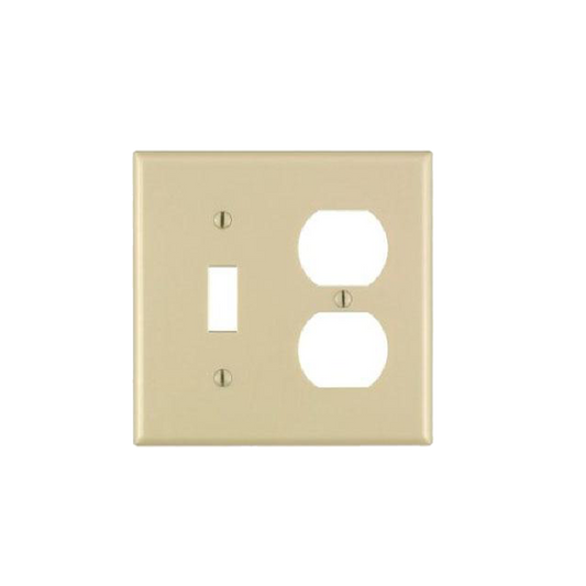 Tapa Interruptor y Toma Doble 4x4 Leviton 86005 Ivory