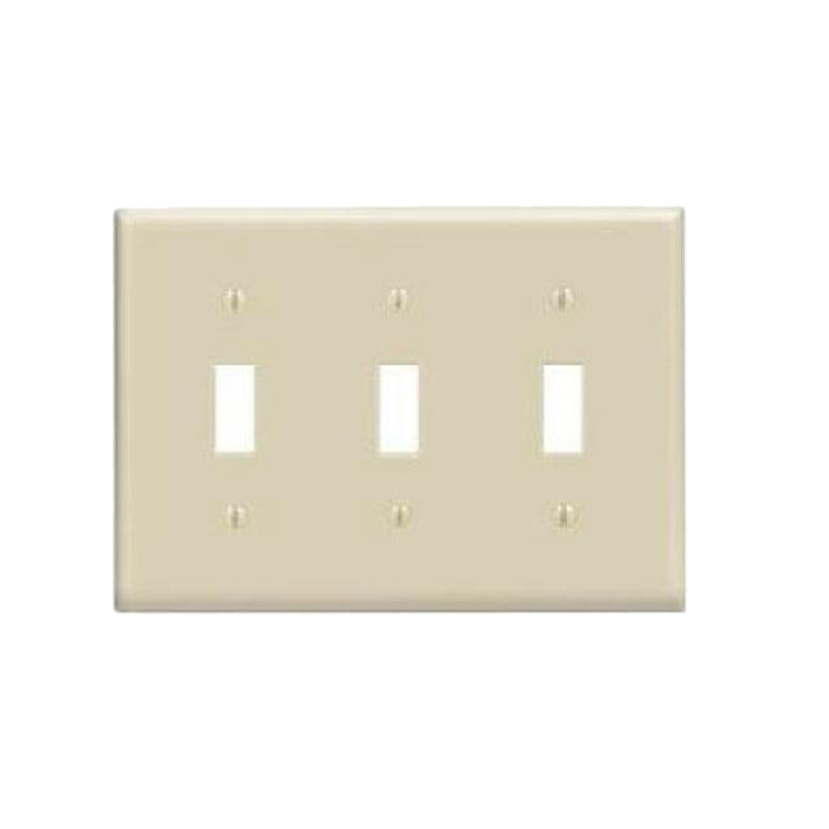 Tapa Plástica de Interruptor 3 Gang Leviton 86011 Ivory