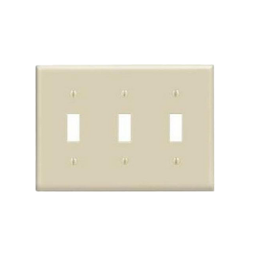 Tapa Plástica de Interruptor 3 Gang Leviton 86011 Ivory