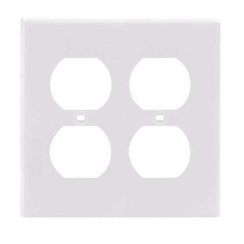 Tapa de Interruptor y Toma Doble 4x4 Leviton 88005-000 Blanca
