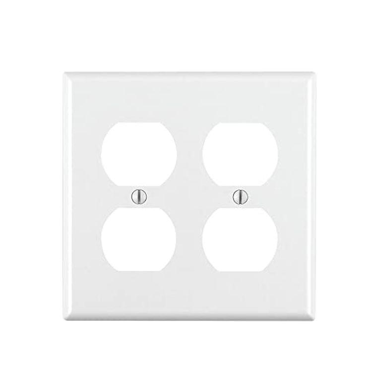 Tapa Plástica 2 Tomas Dobles 4x4 Leviton 86016-000 Blanca