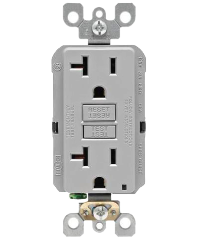 Toma Doble 20A Decora Leviton GFCI Blanca