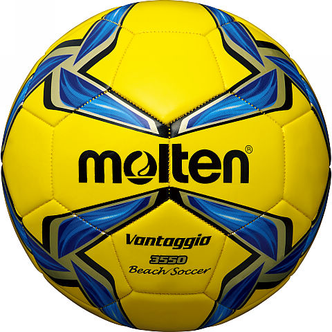 Balón Fútbol Playa #5 Molten F5V3550-Y Cosido Amarillo