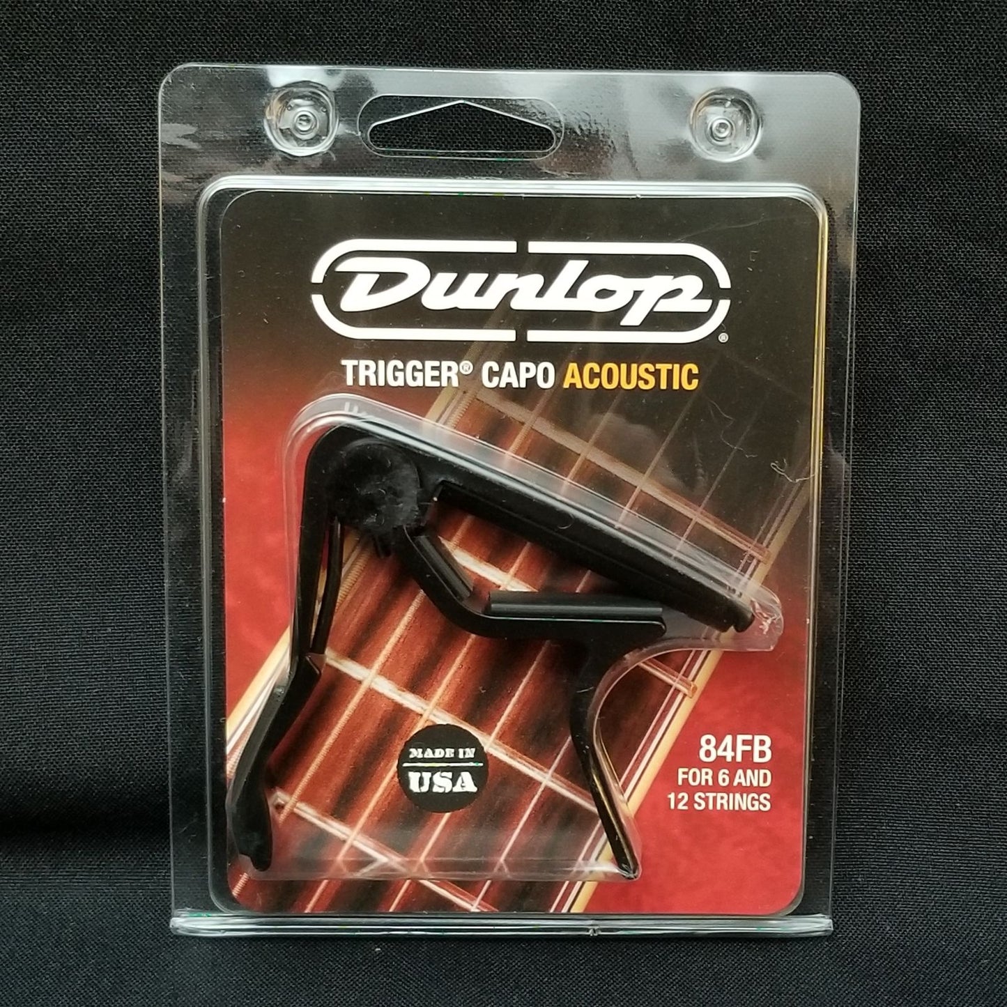Capotrasto para Guitarra y Bajo 84FB Dunlop Negro