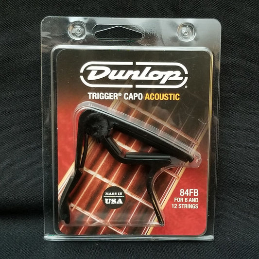 Capotrasto para Guitarra y Bajo 84FB Dunlop Negro