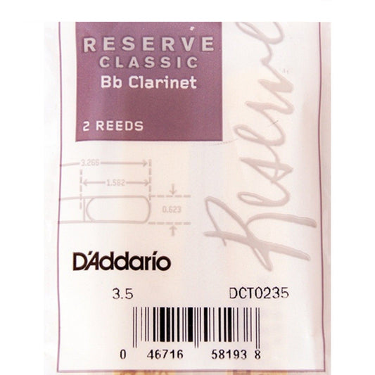 Caña para Clarinete DCT0235 Rico Reserve Classic Bb 3.5