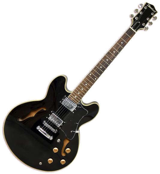 Guitarra Eléctrica HB-BLK Stardust Hollow Body Black