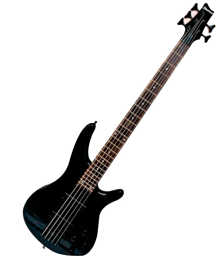 Bajo Eléctrico 5 Cuerdas Activo IBA-BLK Stardust Negro