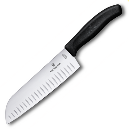 Santoku 17CM 6-8523-17G Alveolado Victorinox Negro
