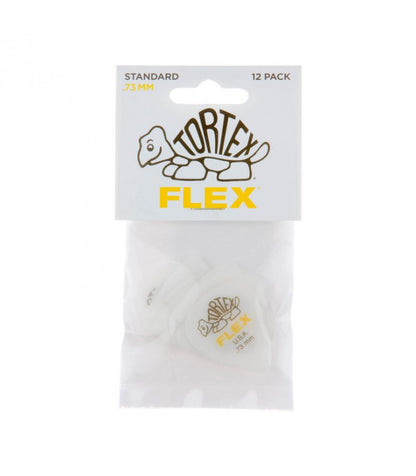 Uñetas Dunlop 428P73MM Tortex Flex STD Blanca (Pack 12 UN)
