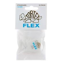 Uñetas Dunlop 428P1.0MM Tortex Flex STD Blanca (Pack 12 UN)