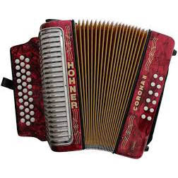 Acordeón Corona III A5763 BbEbAb (Si-Mi-La) Hohner Rojo