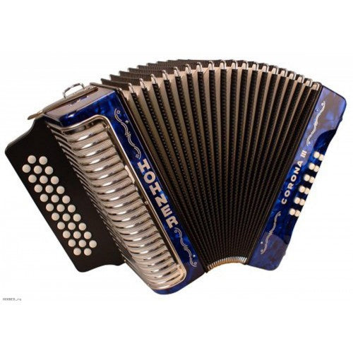 Acordeón Corona III A5704 ADG (La-Re-Sol) Hohner Azul
