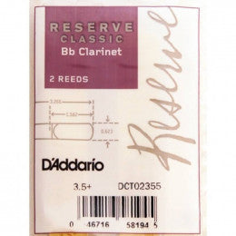 Caña Rico DCT02355 Reserve Classic Clarinete Bb 3.5+