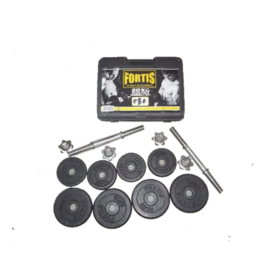 Estuche de Mancuernas de Hierro 20KG DBS1203 Fortis