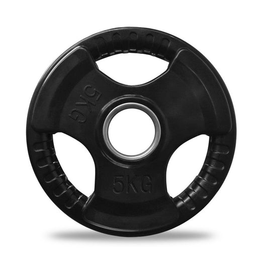 Disco Olímpico 5KG de Goma Fortis PL26 Negro