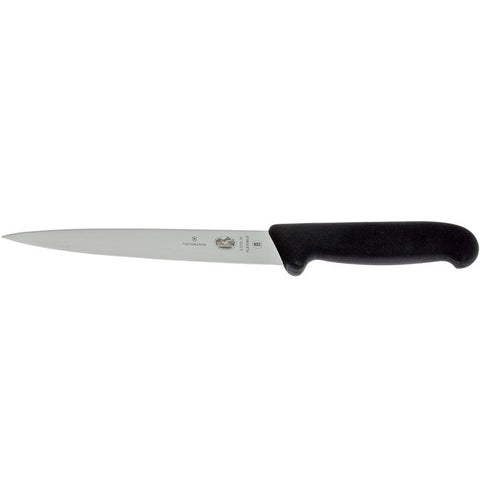 Cuchillo 18CM 5-3813-18 para Filetear Fibrox NSF Victorinox Negro